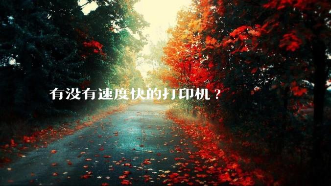 有没有速度快的打印机?