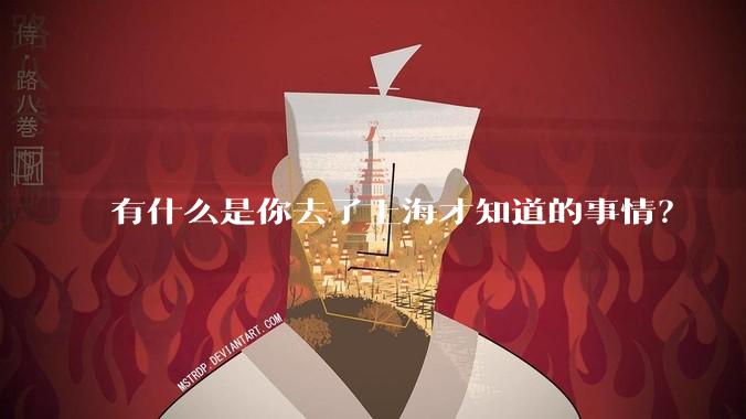 有什么是你去了上海才知道的事情?
